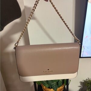 Kate Spade Tan and Cream Shoulder Bag
